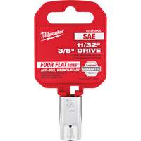 SAE Socket with Four Flat Sides, 11/32", 3/8" Drive, 6 Points Auto-Cam
