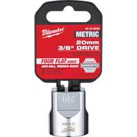 Metric Socket with Four Flat Sides, 20 mm, 3/8" Drive, 6 Points Auto-Cam