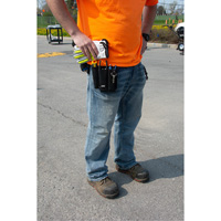 Lineman's Tool Pouch, Multiple Tool Holder, Leather, 3 Pockets Auto-Cam