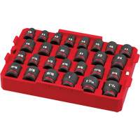 Shockwave Impact Duty Packout Socket Set, 27 Pcs, Impact, 1/2" Drive Size Auto-Cam