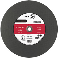 A36R Power Abrasive Cut-Off Wheel, 14" x 3/32", 1" Arbor, Type 1, 4400 RPM Auto-Cam
