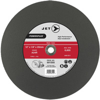A24R PowerPlus Cut-Off Wheel, 12" x 1/8", 20 mm Arbor, Type 1, 6600 RPM Auto-Cam