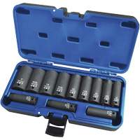 PS1238D Sockets - Sets, 12 Pcs, Impact, 3/8" Drive Size, Deep Auto-Cam