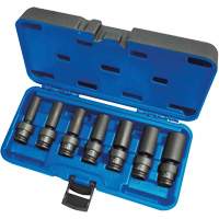Jeux de douilles universelles, 7 Mcx, Chocs, Prise de 3/8", Profond Auto-Cam