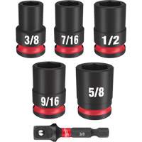 Shockwave Impact Duty SAE Socket Set, 6 Pcs, Impact, 3/8" Drive Size Auto-Cam