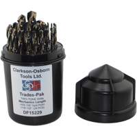 Jeu de forets de m&eacute;canicien 2 tons 29 mcx, Acier rapide Auto-Cam