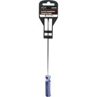 Tournevis &agrave; fente bleu transparent avec bandes, Tige de 1/8", Ronde, Prise en Plastique Auto-Cam