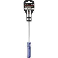 Tournevis &agrave; fente bleu transparent avec bandes, Tige de 3/16", Ronde, Prise en Plastique Auto-Cam