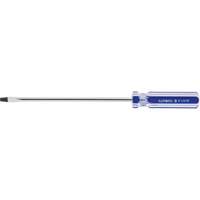 Tournevis &agrave; fente bleu transparent avec bandes, Tige de 3/16", Ronde, Prise en Plastique Auto-Cam