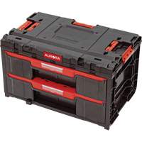 Arx&reg; 2-Drawer Toolbox, 23-1/10" x 15" x 13-2/5", Black Auto-Cam