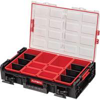 Arx&reg; X-Large Organizer with Short Bins, 23" x 15-1/5" x 5", Black Auto-Cam