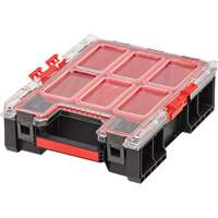 Arx&reg; Medium Tall Organizer with Bins, 10-2/5" x 14-3/10" x 4-1/5", Black Auto-Cam