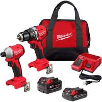 Compact Brushless 2-Tool Combo Kit, Lithium-Ion, 18 V Auto-Cam