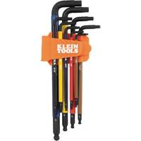 Colour-Coded Extra-Long L Style Hex Key Caddy Set, 9 Pcs., Imperial Auto-Cam