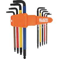 Jeu de cl&eacute; hex de style L extra longues et chromocod&eacute;es avec support, 9 mcx, Imp&eacute;rial Auto-Cam
