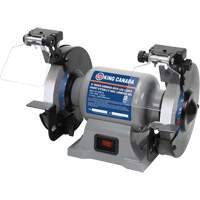 Bench Grinder with LED Lights, 6" Wheel Diameter, 3450 RPM Auto-Cam