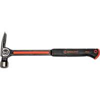 Steel Milled-Face Framing Hammer, 22 oz., Solid Steel Handle, 16" L Auto-Cam