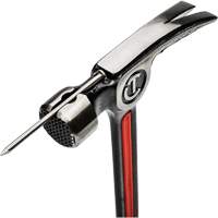 Steel Milled-Face Framing Hammer, 22 oz., Solid Steel Handle, 16" L Auto-Cam