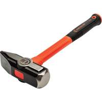Fiberglass Blacksmith Hammer, 4 lbs Head Weight, 14" L Auto-Cam