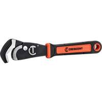 Cl&eacute; bimat&eacute;riau auto-ajustable pour tuyau, Cap des m&acirc;choires 1-1/2", Longueur 12", Fini Oxyde noir, Prise Coussin&eacute;e Auto-Cam