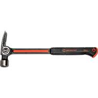 Milled-Face Framing Hammer, 28 oz., Solid Steel Handle, 16" L Auto-Cam