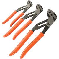 Z2 K9 Straight Jaw Dipped Handle Tongue & Groove Plier Set, 3 Pieces Auto-Cam