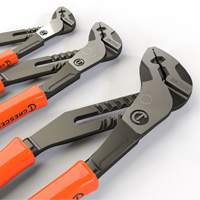 Z2 K9 Straight Jaw Dipped Handle Tongue & Groove Plier Set, 3 Pieces Auto-Cam