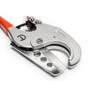 Ratcheting PVC Pipe Cutter with Dipped Grips, 1/4"- 2-3/8" Capacity Auto-Cam