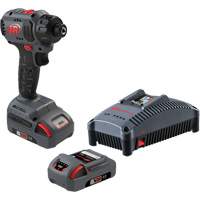 Cordless Compact Screwdriver Kit, 1/4", 37 ft-lbs Max. Torque, 20 V, Lithium-Ion Auto-Cam