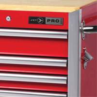 PRC7215 Pro Series Roller Cabinet, 15 Drawers, 72" W x 24" D x Red Auto-Cam