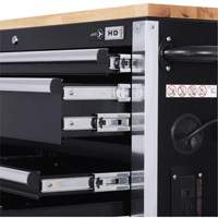 HDRC5212 HD Series Roller Cabinet, 12 Drawers, 51-1/4" W x 21" D x 40-3/10" H, Black Auto-Cam