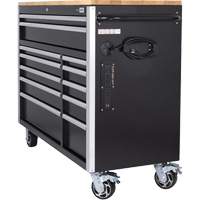 HDRC5212 HD Series Roller Cabinet, 12 Drawers, 51-1/4" W x 21" D x 40-3/10" H, Black Auto-Cam