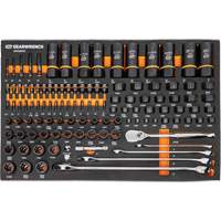 Mechanics Tool Set in Modular Foam Trays with Storage Unit, 247 Pieces Auto-Cam