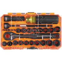 KNECT Essential Pass Through Impact Socket Set, 28 Pcs, Impact, 3/8" Drive Size Auto-Cam