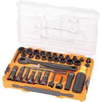 KNECT Complete Impact Pass Through & Flip Socket Set, 39 Pcs, Impact Auto-Cam