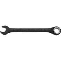 Metric Spline Combination Reversible Ratcheting Wrench, Black/Chrome Finish Auto-Cam