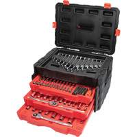 1/4", 3/8" & 1/2" Mechanics Hand Tool Set with 3-Drawer Storage Case Auto-Cam