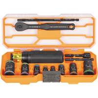 Flip-16 KNECT Ratcheting Impact Flip Socket Screwdriver Set, 13 Pcs Auto-Cam