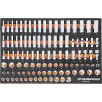 MEGAMOD Metric Mechanics Tool Set in Modular Foam Trays with Rolling Cabinet, 358 Pieces Auto-Cam