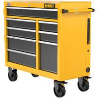Heavy-Duty Mobile Workstation, 8 Drawers, 40" W x Yellow Auto-Cam