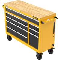 Heavy-Duty Mobile Workstation, 8 Drawers, 52" W x Yellow Auto-Cam