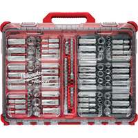 Metric/SAE Ratchet & Socket Set with PACKOUT Low-Profile Organizer, 98 Pcs, 3/8" Drive Size Auto-Cam