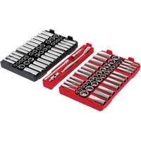 Metric/SAE Ratchet & Socket Set with PACKOUT Low-Profile Organizer, 98 Pcs, 3/8" Drive Size Auto-Cam