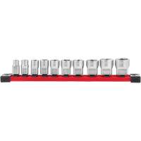 SAE Sockets with Four Flat Sides, 10 Pcs, 3/8" Drive Size Auto-Cam