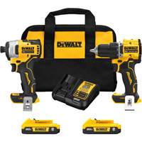 ATOMIC Brushless Compact Drill/Driver & Impact Driver Combo Kit, Lithium-Ion, 20 V Auto-Cam
