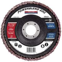 POWERBLEND EDG Curved Edge Flap Disc, 5" x 7/8", Type 27, CG60 Grit, Ceramic Auto-Cam