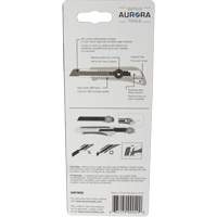 Couteau professionnel de 18 mm avec verrouillage &agrave; cliquet, Acier inoxydable, Robuste, Prise en Plastique Auto-Cam