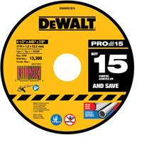 Meule &agrave; tronçonner pour meuleuse angulaire, 4-1/2" x 0,045", Arbre de 7/8", Type 1, Oxyde d'aluminium Auto-Cam