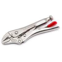 Locking Pliers with Wire Cutter, 7" Length, Curved Jaw Auto-Cam