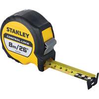 CONTROL-LOCK Tape Measure, 25 mm x 26'/8 m, Imperial & Metric Graduations Auto-Cam